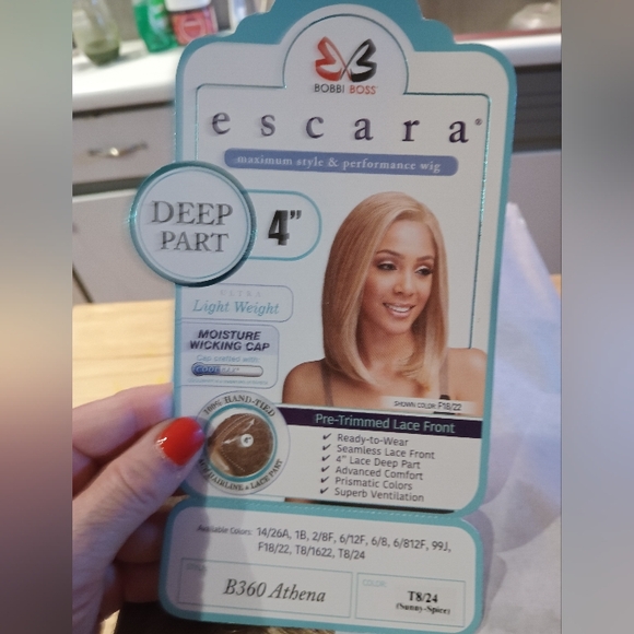 Bobbi Boss Escara Lightweight Synthetic Wig with 4" Lace Deep Part-B360 Athena. - Picture 7 of 11